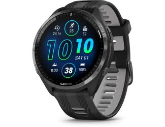Forerunner 965, Carbon Gray DLC Titanium Bezel with Black Case and Black Silicone Band