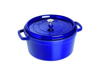 Cast Iron 7 Qt. Round Cocotte - Dark Blue