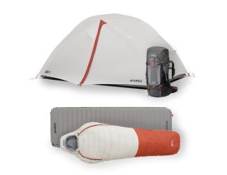 Ampex 2P Comfort Backpacking Kit - XL -Tent/Pad/65L Backpack/Sleeping Bag