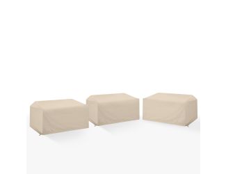 3Pc Outdoor Sectional Furniture Cover Set
