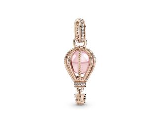 Sparkling Pink Hot Air Balloon Dangle Charm