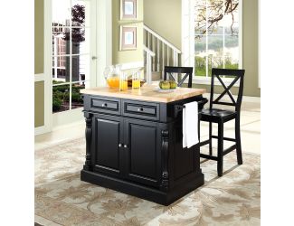 Oxford Kitchen Island W/X-Back Stools