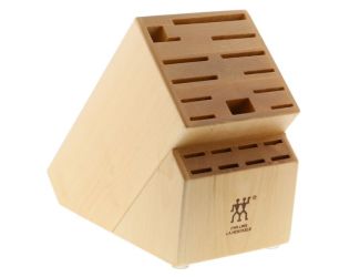 20 Slot Hardwood Knife Block - Empty Ash