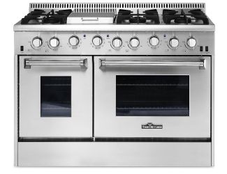 48" Professional 6 Burner Gas Range w/Griddle-Stainless Steel