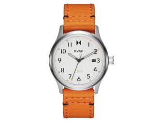 Men's Field II Hunter Orange Nylon Strap Watch White Dial