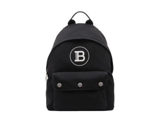 Balmain B-Back Black Nylon White Logo Backpack
