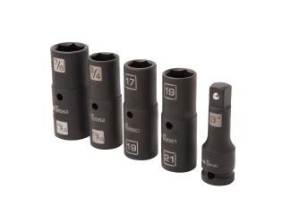 5pc 1/2-Inch Drive 6-Point Impact Flip Socket Set
