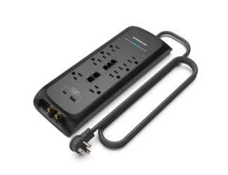 Monster Power Strip/Surge Protector 12 Outlets 2 USB Ports 6ft Long - Black