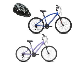 Northway Men's and Women's Comfort Bike plus Helmet Package