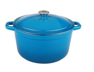 Neo Cast Iron Oval Covered Casserole 5qt Blue