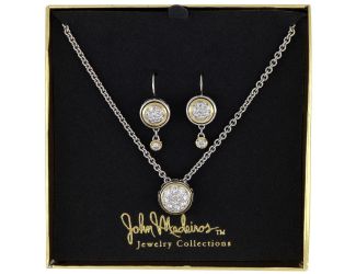 Gift Set - Lanna Solitary Pave - Earrings F3633-AF00 and Necklace N3645-AF00