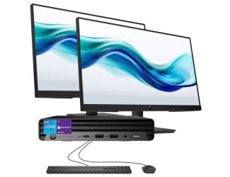 Intel Business Desktop PC, (2) 24" HD Monitors, Windows 11 Pro