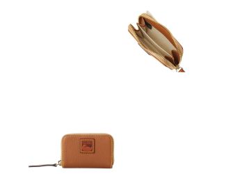 Pebble Grain Zip Around Credit Card Case