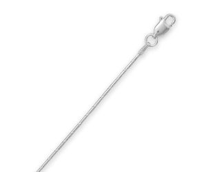 16" 1mm Diamond Cut Sterling Silver Chain with Lobster Clasp