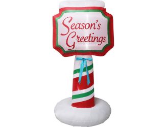6-Ft. Tall Prelit Season's Greetings Sign Inflatable