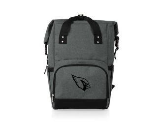 New England Patriots - On The Go Roll-Top Backpack Cooler, (Heathered Gray)