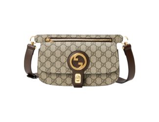 Gucci GG Supreme Blondie Canvas Belt Bag Brown Beige Size 95