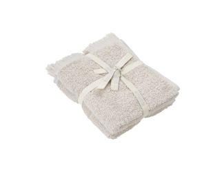 FRINO 2 Fringed Organic Cotton Terry Guest Hand Towel Set