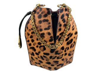 Alexander McQueen The Bucket Bag Leopard Print Pony Hair