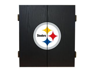 Pittsburgh Steelers Fan's Choice Dartboard Cabinet Set