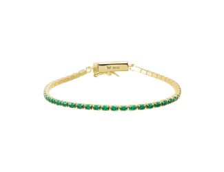 Colored Oval Four Prong Tennis Bracelet