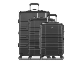 8027 3pc Expandable Hardside Spinner Set Black
