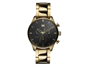 Men's Airhawk Multi-Dial Gold-Tone Stainless Steel Watch Black Dial