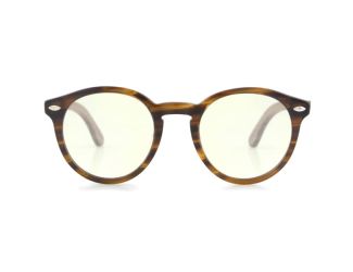 Mojave  Caramel Acetate & Walnut Blue Light Blocking Glasses Wooden Glasses
