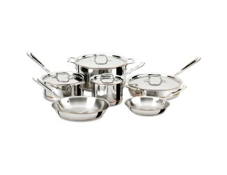 Copper-Core Stainless Steel 10-Piece Cookware Set