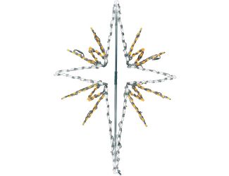 Christmas Giant Outdoor LED Lights, 4-Ft. Bethlehem Star in Pure White/Gold (51"H x 36"W)