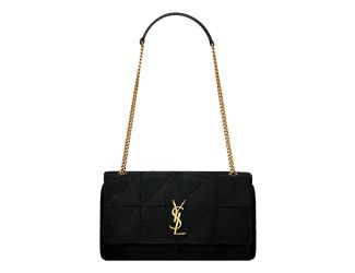 Saint Laurent Jamie YSL Satin Textured Chain Strap Small Crossbody Flap Bag