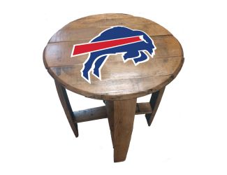 Buffalo Bills Oak Barrel Table