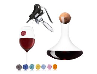 Vacu Vin Glass Wine Decanter Bundle