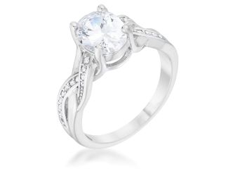 Classic Twisting Oval CZ Ring