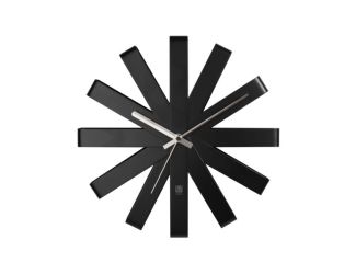 Ribbon Wall Clock 12in Black