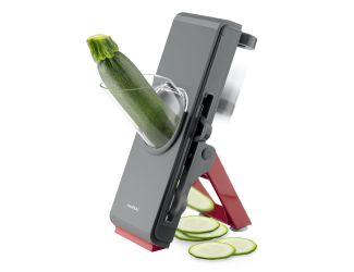 Vertical Safety Mandoline, Stainless Steel, Grey