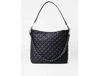 Crosby Hobo Shoulder Bag - Black Rec