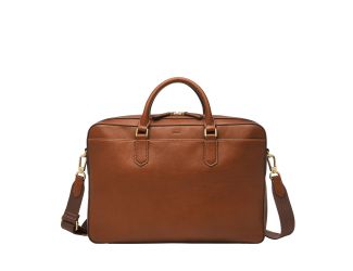 Asher Leather Briefcase - Medium Brown