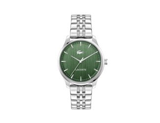Lacoste Replay Gents Watch.  43MM Stainless Steel case. Green Dial. Stainless Steel Bracelet with deployment buckle . Mineral Crystal. Water resistant to 5 ATM. Quartz  Movement