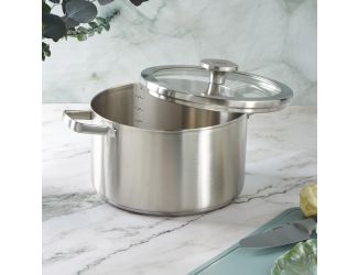 Leo Graphite 9.5" Recycled SS Cov Stockpot, 6.3Qt