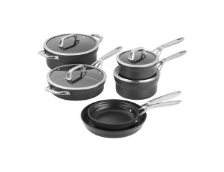 Motion 10pc Hard-Anodized Nonstick Cookware Set