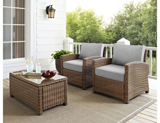 Bradenton 2Pc Outdoor Wicker Armchair Set