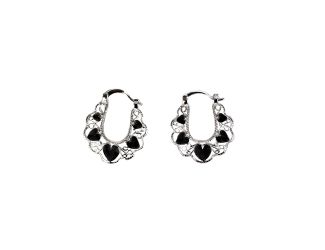 Laced Hearts Hoop Earrings