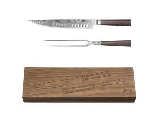 2-Piece Maya Series Carving Set w/Walnut Box
