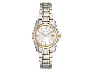 Dress Collection Ladies Two Toned Bracelet Gold/Silver Dial