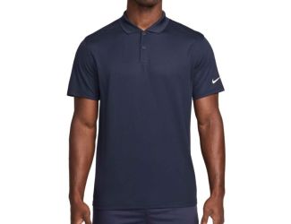 Nike Dri-Fit Victory Solid OLC Men's Golf Polo - Obsidian/White/2XL