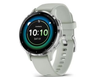 Venu 3S - Silver Stainless Steel Bezel with Sage Gray Case and Silicone Band
