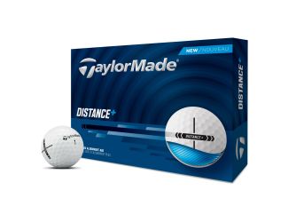 TaylorMade Distance+ 2025 White Golf Balls - 1 Dozen