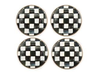 Courtly Check Appetizer Plates, Set of 4
