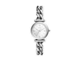 Ladies Carlie Silver-Tone Stainless Steel Watch Silver Dial